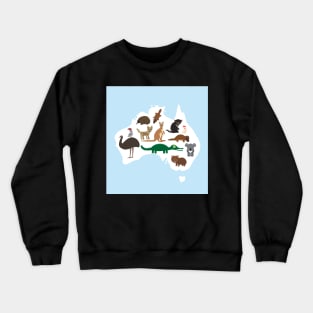 Map of Australia Crewneck Sweatshirt